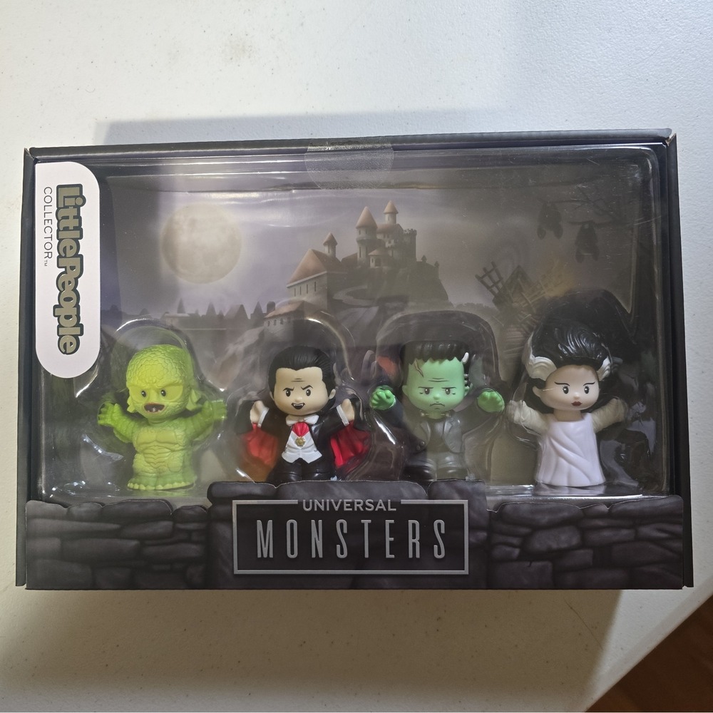 LITTLE PEOPLE UNIVERSAL MONSTERS FIGURES COLLECTOR SET CREATURE DRACULA BRIDE